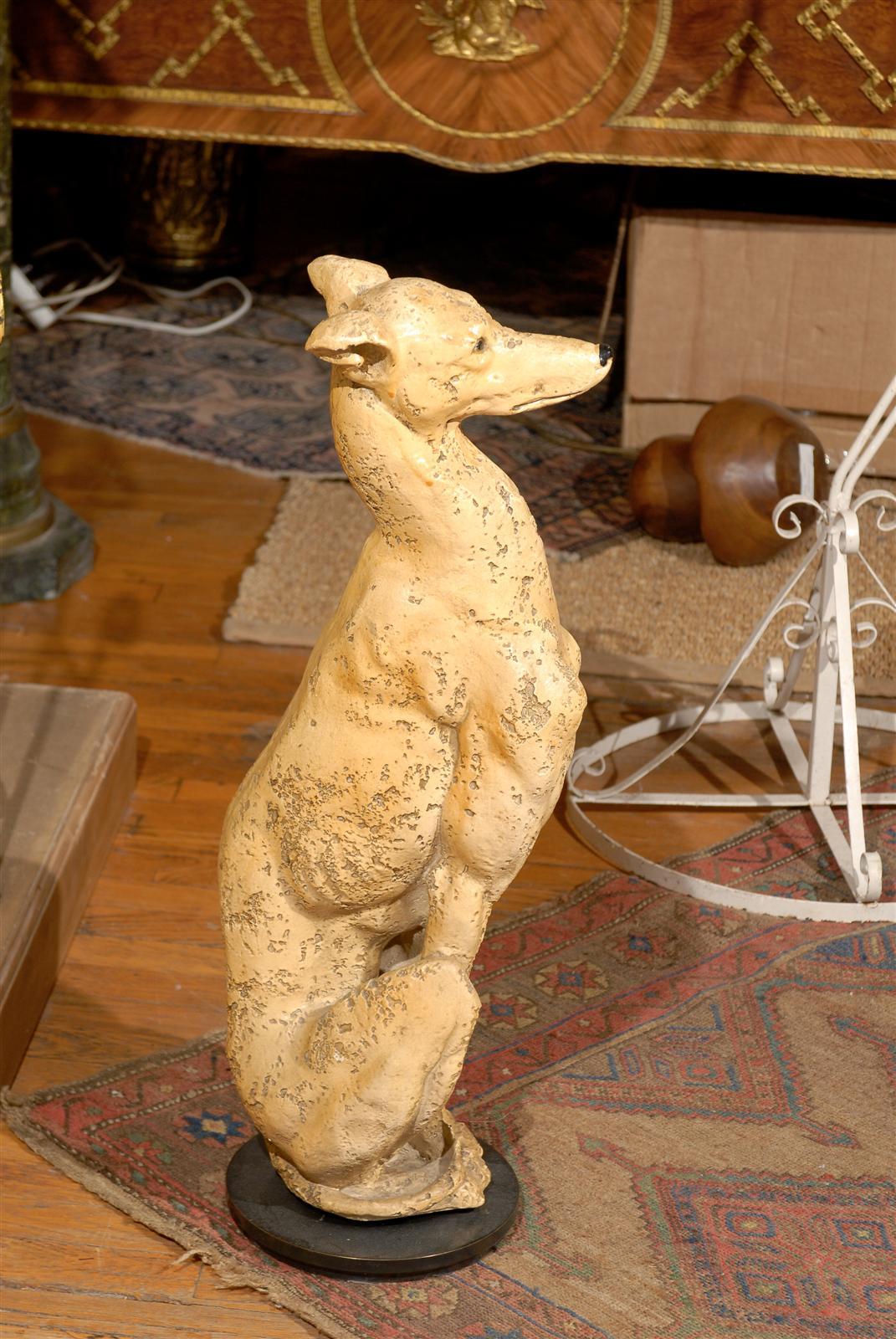 Hollywood Regency Midcentury Italian Greyhound Statue