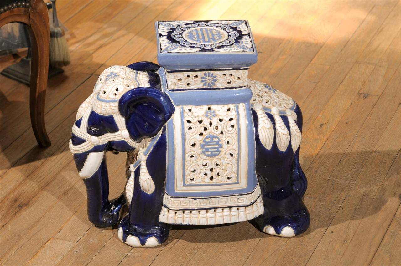 20th Century Petite Elephant Garden Stool