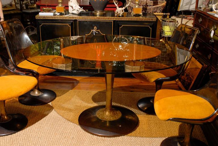 Mid-Century Modern Mid-Century Tulip Shaped Table and Four Chairs