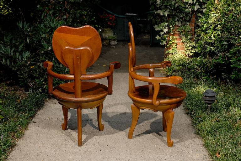 Pair of Chairs in the style of Antoni Gaudi 4