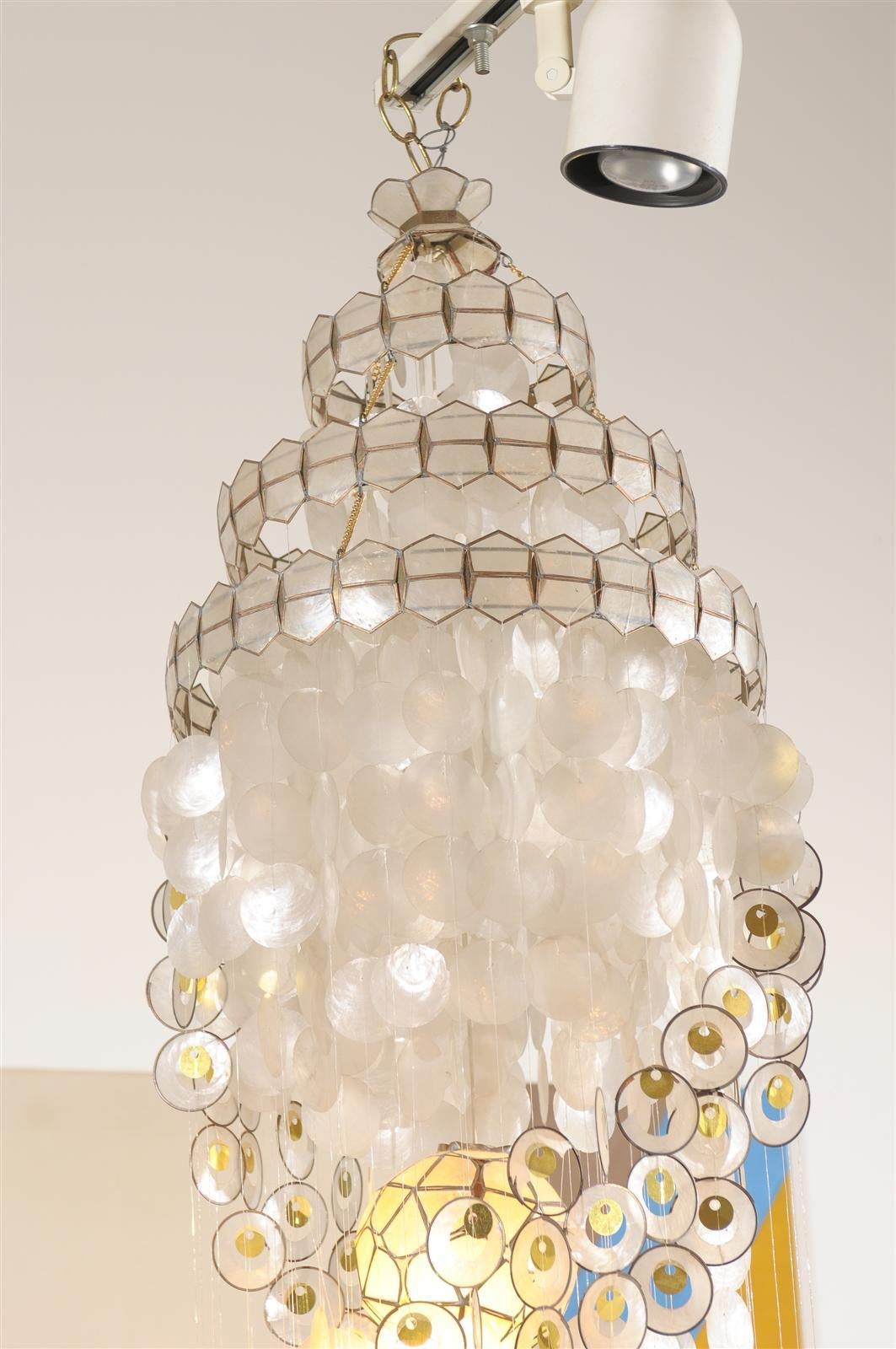 shell chandelier vintage