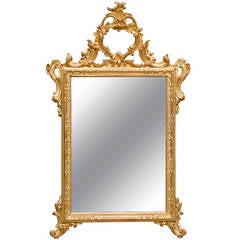 Italian Hand-Carved Rococo Gilt Mirror 12
