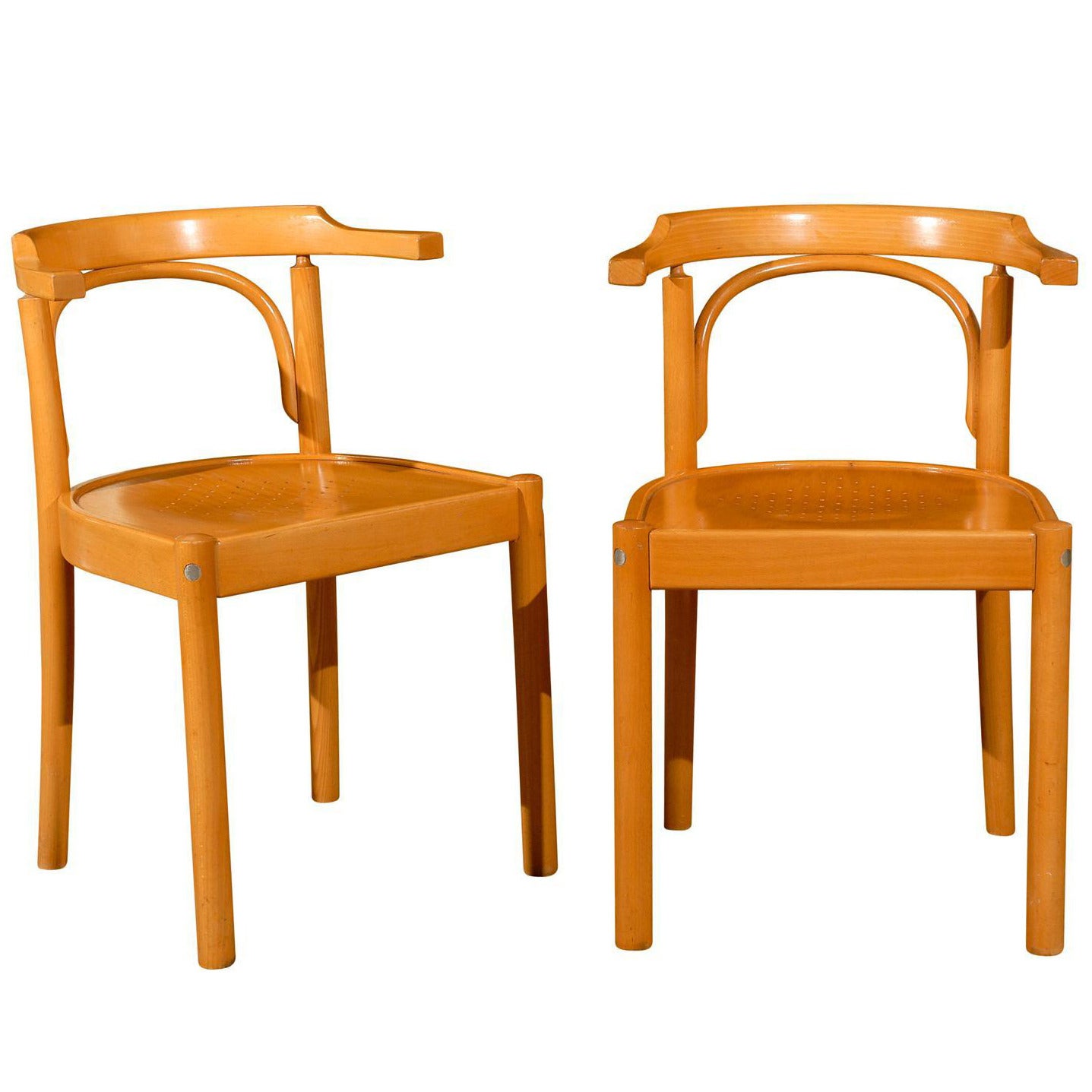 Midcentury Pair of Beechwood Chairs