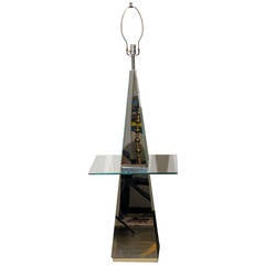 Hollywood Regency Mirrored Floor Lamp 1