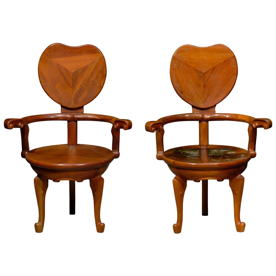 Pair of Chairs in the style of Antoni Gaudi
