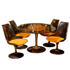 Mid-Century Tulip Shaped Table and Four Chairs