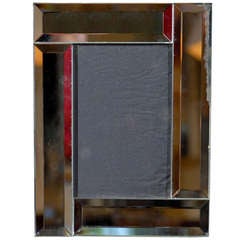 French Art Deco Mirrored Picture Frame
