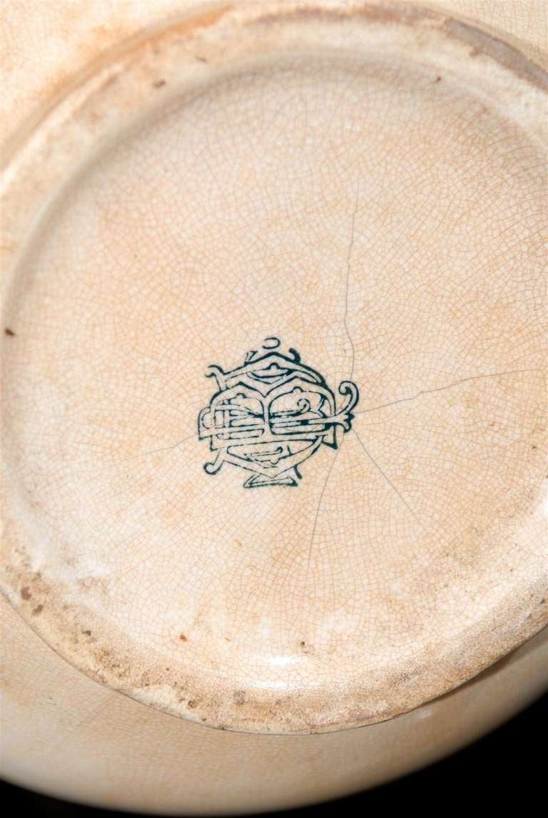 19th Century American Pottery Creamware Pitcher 3