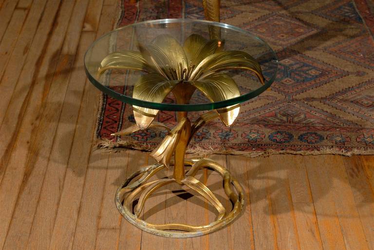 Hollywood Regency Lily Side Table by Arthur Court 1