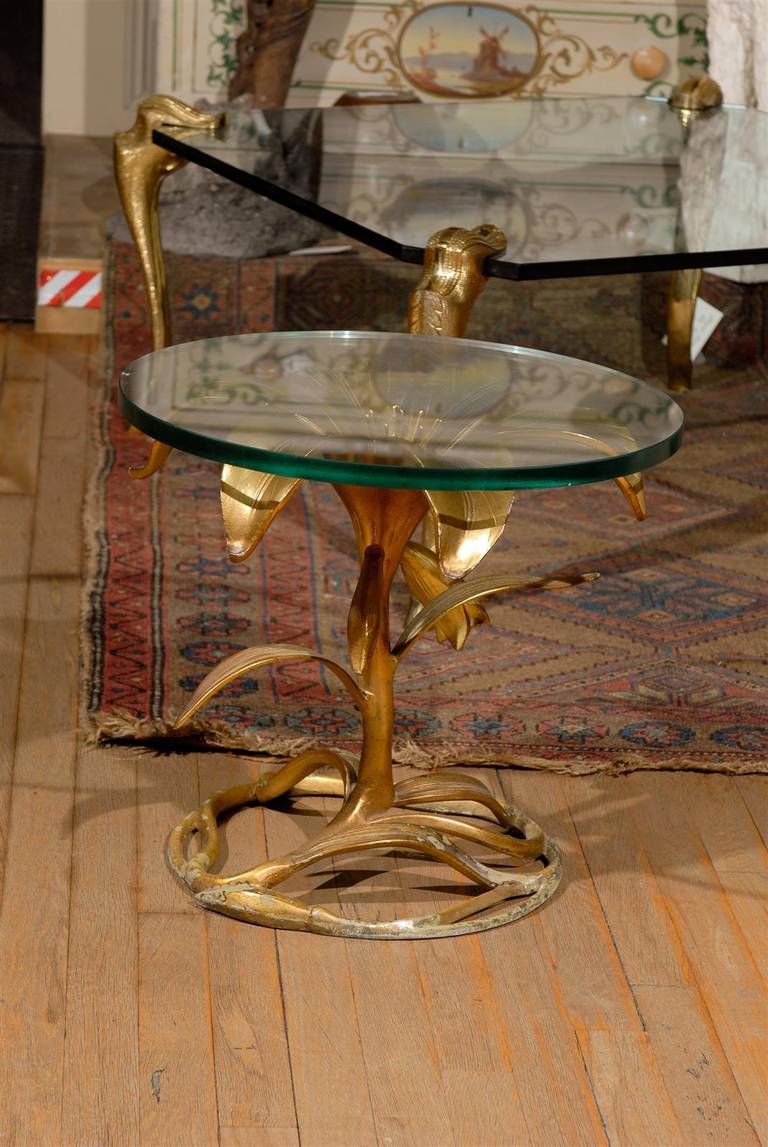 American Hollywood Regency Lily Side Table by Arthur Court