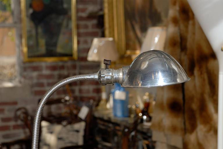 20th Century Mid Century Chrome Articulated Pharmacy Lamp For Sale