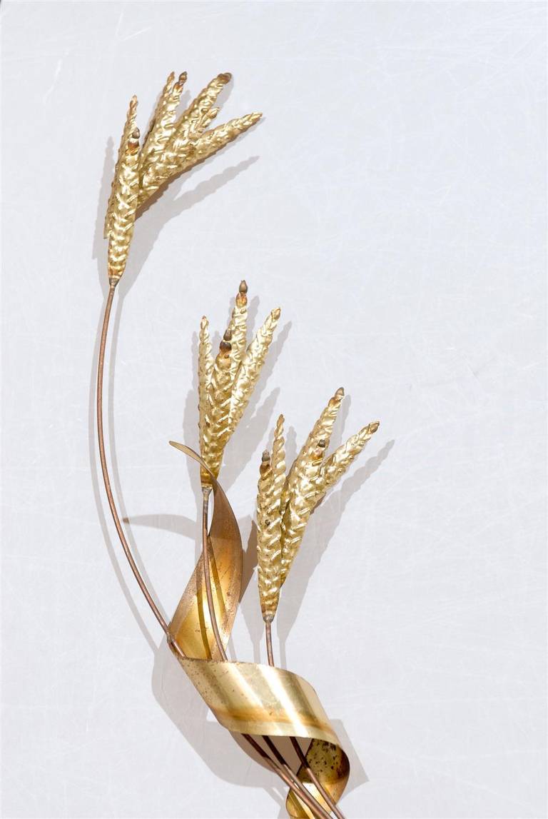 Pair of Italian Mid Century Wheat Sheaf Sconces