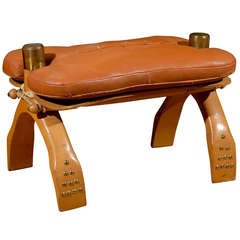 Used Mid Century Egyptian Camel Saddle Stool