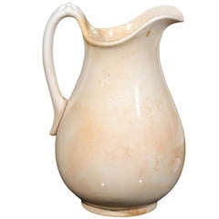 19th Century American Pottery Creamware Pitcher