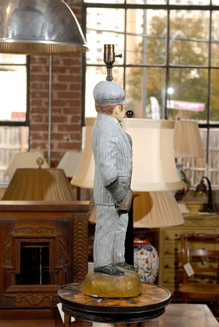 Vintage Railroad Engineer Lamp 1