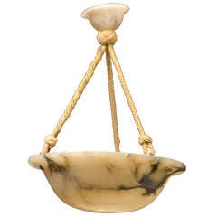 Alabaster Lighting Bowl with Cordelier