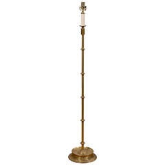 Hollywood Regency Brass Candlestick Floor Lamp
