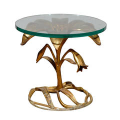 Hollywood Regency Lily Side Table by Arthur Court