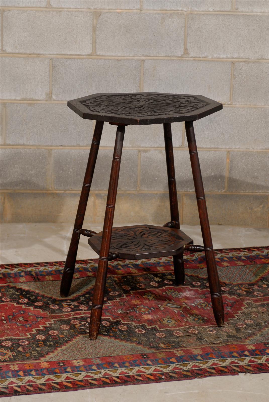 English Carved Table of Oak