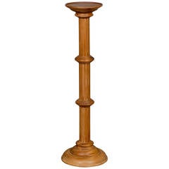 Neoclassical Fluted Pedestal of Pickled Pine
