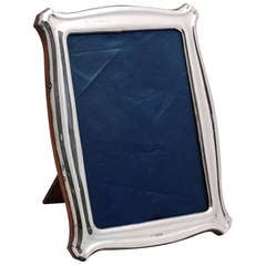 Edwardian Sterling Silver Wood-Backed Picture Frame