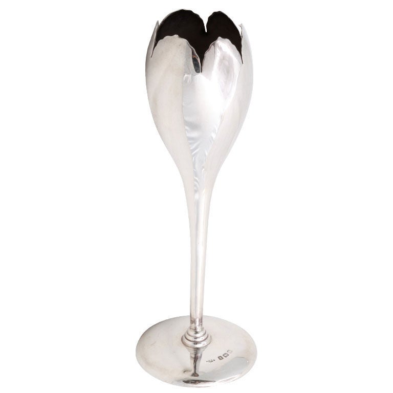 Sterling Silver Flower-Form Vase