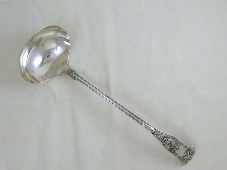 Edwardian, sterling silver soup ladle, 