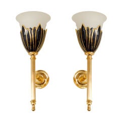 Vintage Pair of Italian Wall Torches
