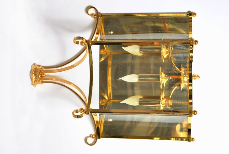 Goldplated Brass Wall Lantern