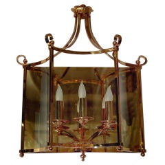 Vintage Goldplated Brass Wall Lantern