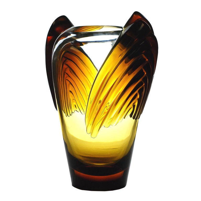 Lalique Art Deco Marrakech Vase For Sale