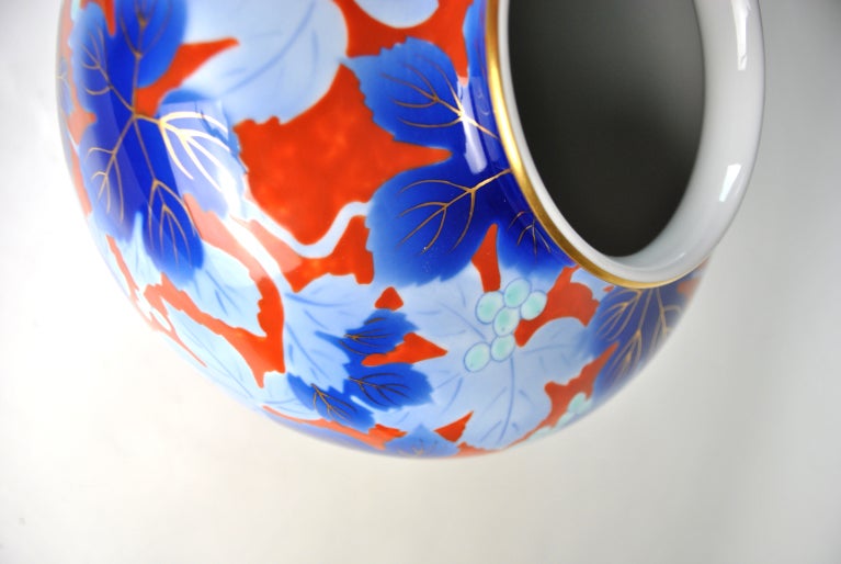 Japanese Porcelain Vase by Fukagawa For Sale 1
