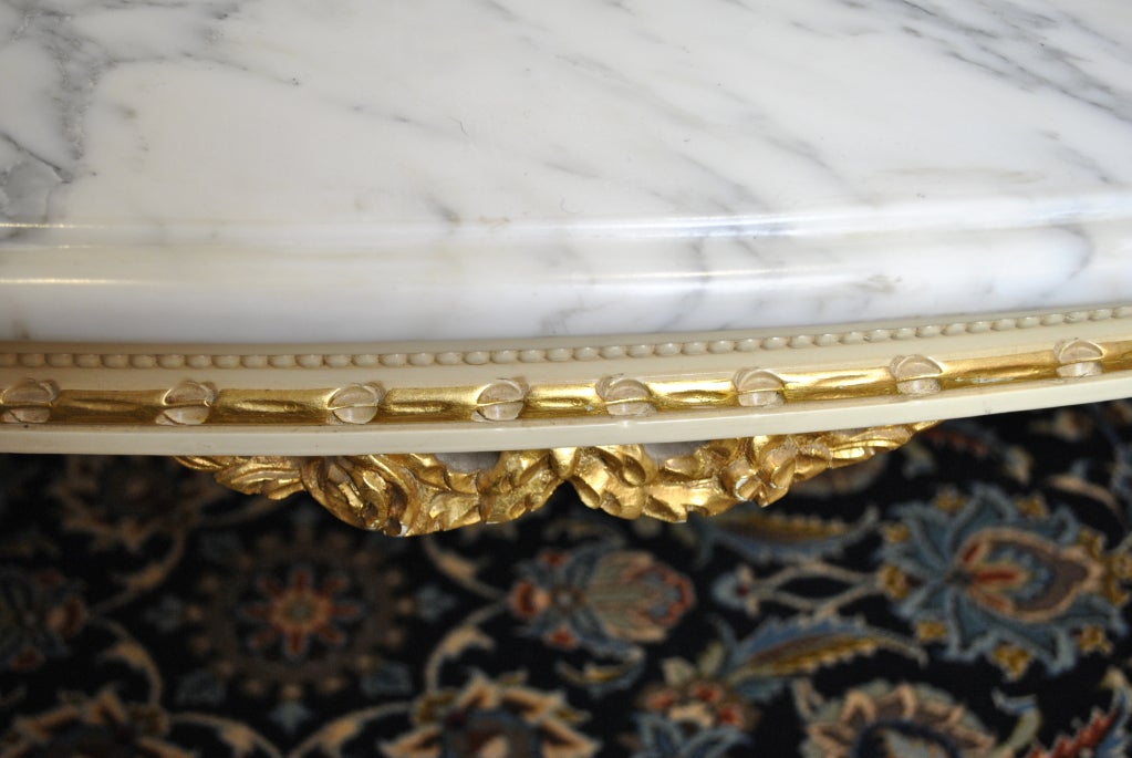 Louis XVI-Style Marble-Topped Occasional Table
