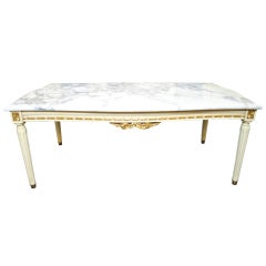 Louis XVI-Style Marble-Topped Occasional Table