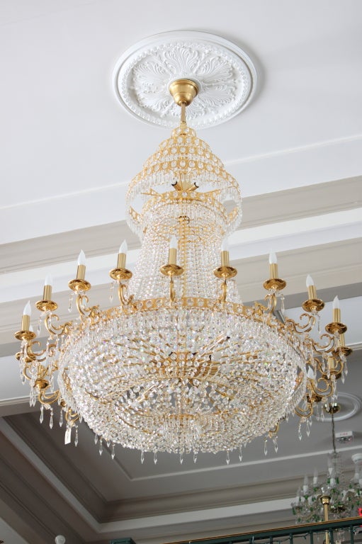 French Louis XVI-Style 45-Light Swarovski Crystal Chandelier