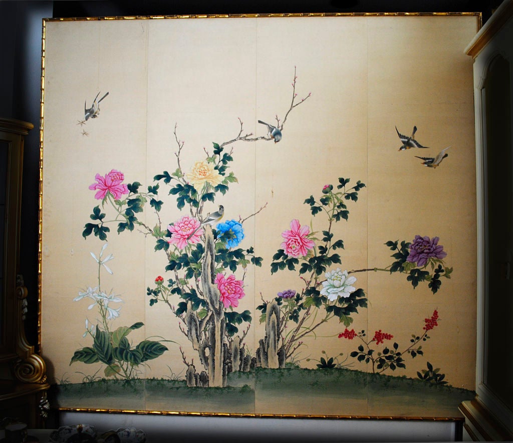 Framed Japanese Silk Print