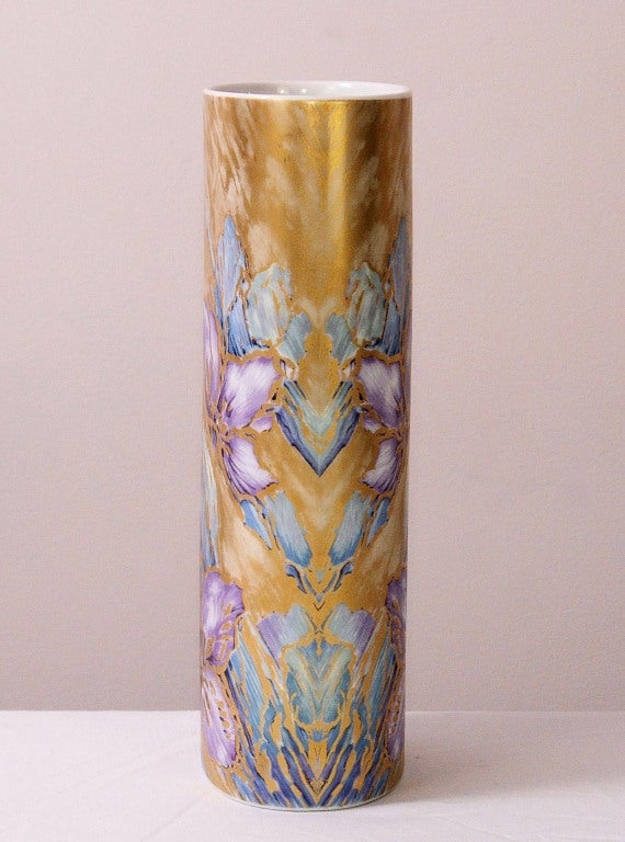 20th Century Cylinder-Form Porcelain Vase by AK Kaiser For Sale