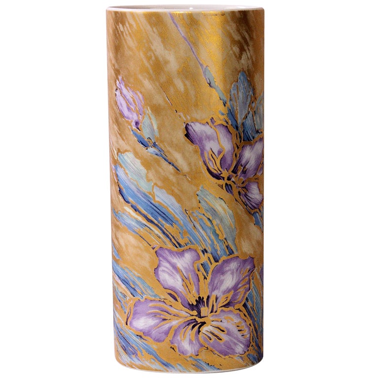 Cylinder-Form Porcelain Vase by AK Kaiser For Sale