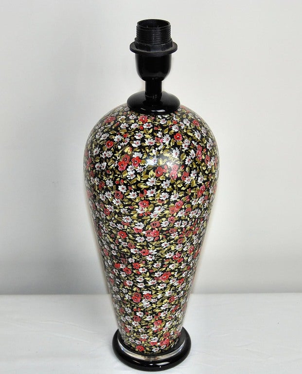 Pair of Italian Chintz Transferware Style Lamp