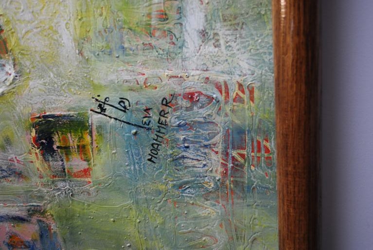 "Old Jeddah" Reda Moammer Abstract Acrylic on Canvas