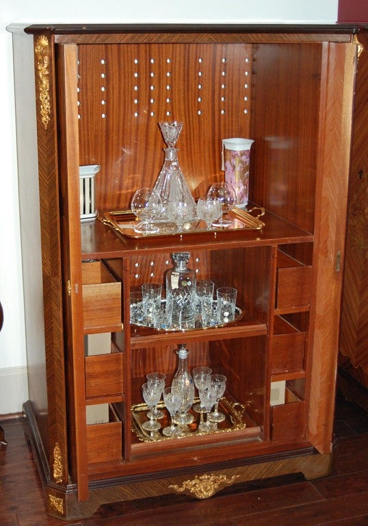 Marquetry Bar Cabinet