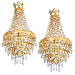 Pair of Bag-Form Wall Sconces