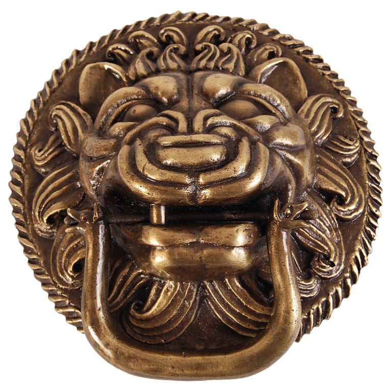 Foo Dog Bronze Door Knocker For Sale