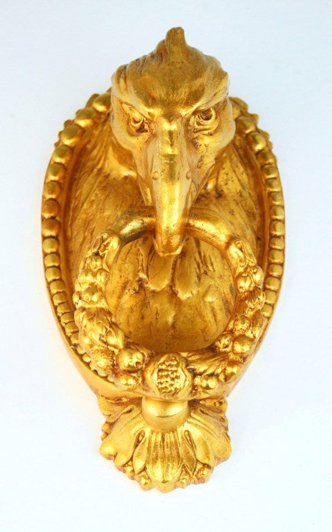 Eagle’s Head Gold-plated Brass Door Knocker