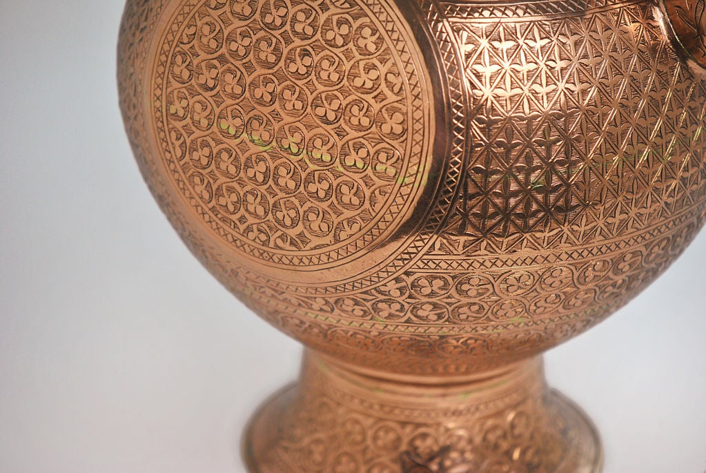 Mid-20th Century Large Copper Persian Ewer For Sale