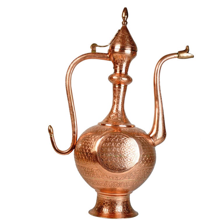 Large Copper Persian Ewer For Sale
