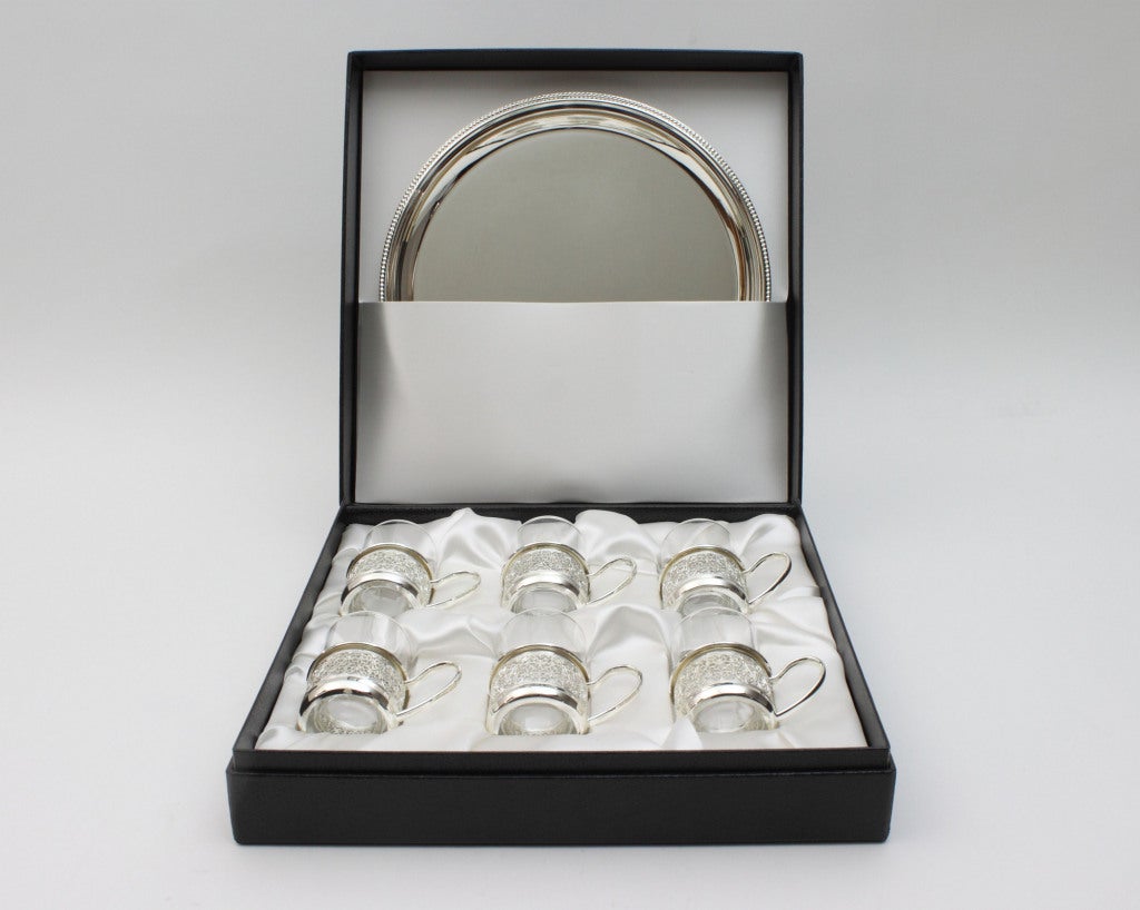 Silverplated Serving Glass Set