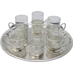 Silverplated Serving Glass Set