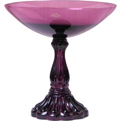 French Crystal Compote by Portieux- Royal Pattern