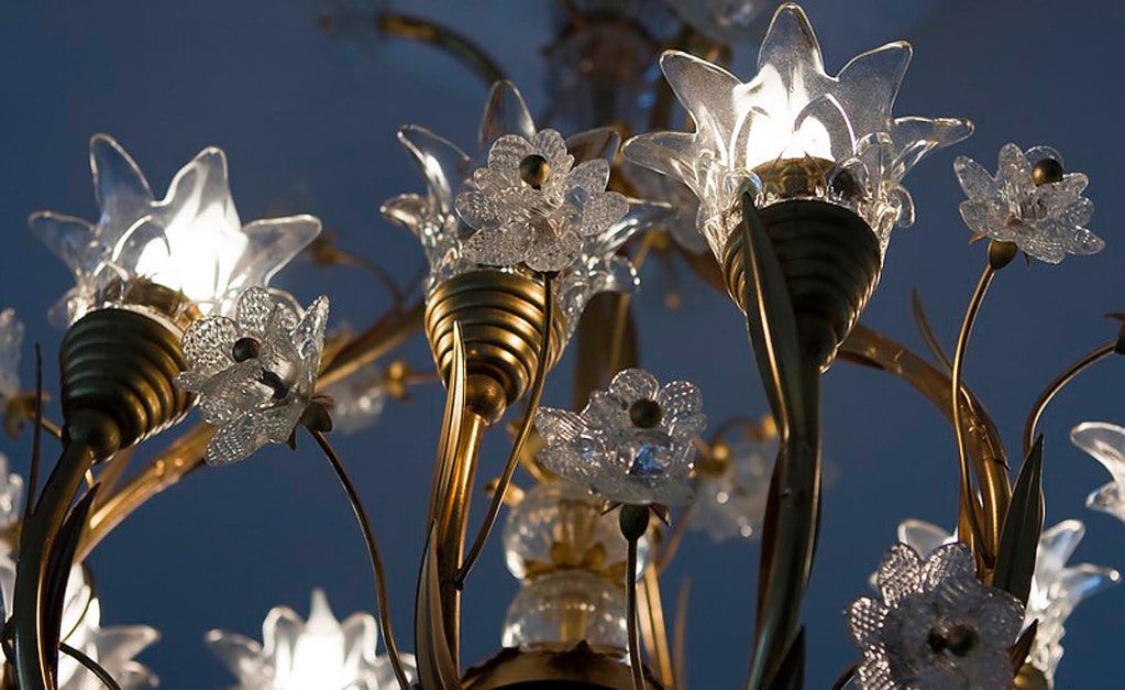 Banci Italian Goldplated Brass 8-Light Chandelier